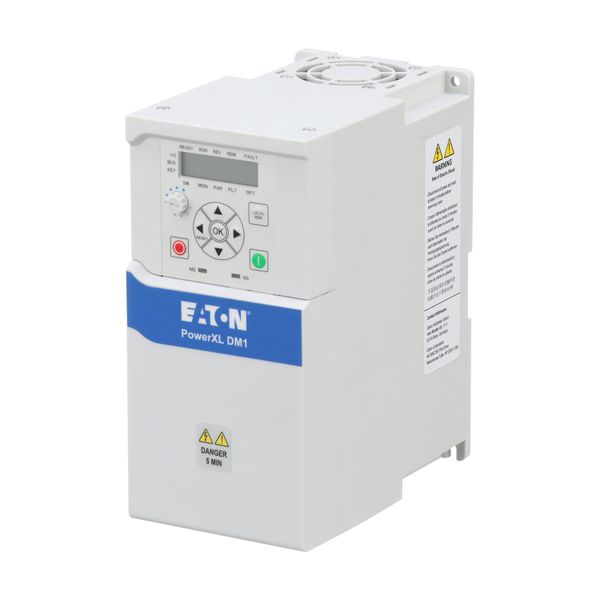 Variable frequency drive, 230 V AC, 1-phase, 11 A, 2.2 kW, IP20/NEMA0, Radio interference suppression filter, 7-digital display assembly, Setpoint pot image 9