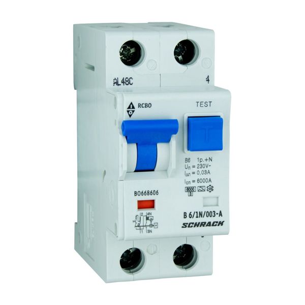 Combined MCB/RCD (RCBO) B06/1+N/30mA/Type A, 6kA image 2