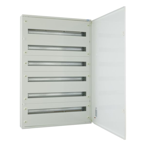 Complete surface-mounted flat distribution board, white, 33 SU per row, 6 rows, type C image 11