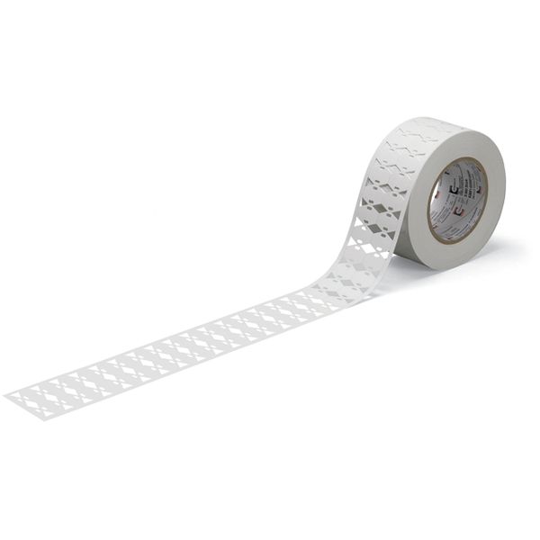 Cable tie marker for TP printers for use with cable ties white image 2