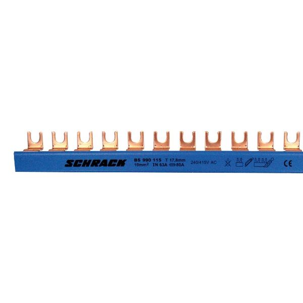 C-Busbar 1-pole, break-out, 10mmý, blue image 1