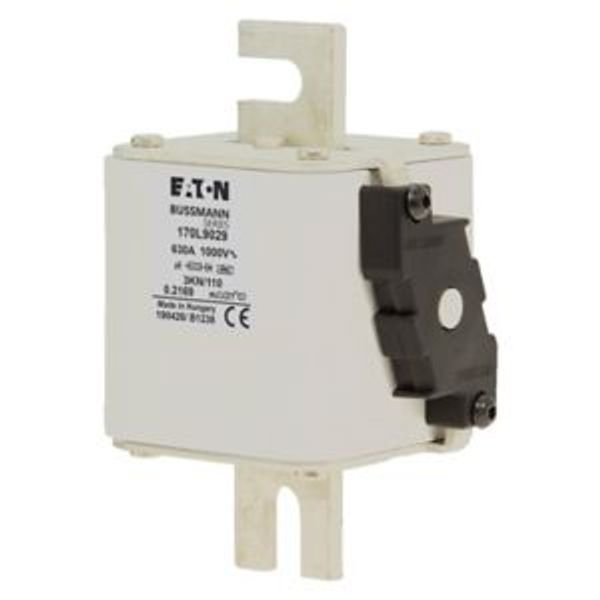 Fuse-link, high speed, 630 A, AC 1000 V, Size 3, 74 x 92 x 141 mm, aR, IEC, single indicator image 4