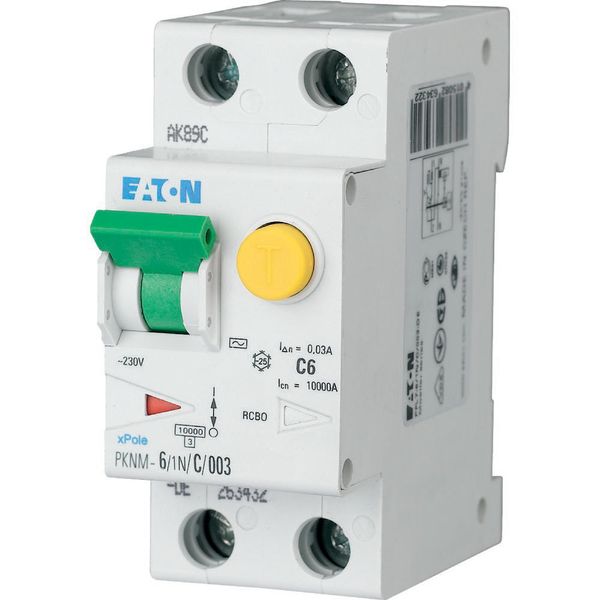 RCD/MCB combination, 6 A, 300 mA, MCB trip characteristic: C, 1p+N, RCD trip characteristic: A image 27