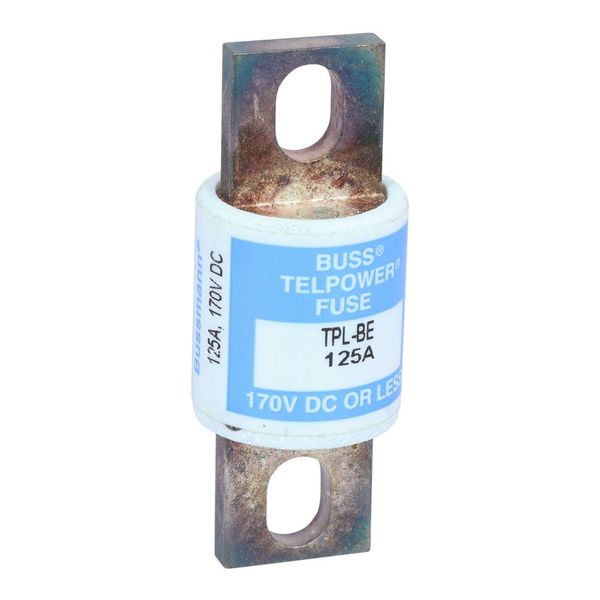 Eaton Bussmann series TPL telecommunication fuse, 170 Vdc, 125A, 100 kAIC, Non Indicating, Current-limiting, Bolted blade end X bolted blade end, Silver-plated terminal image 32