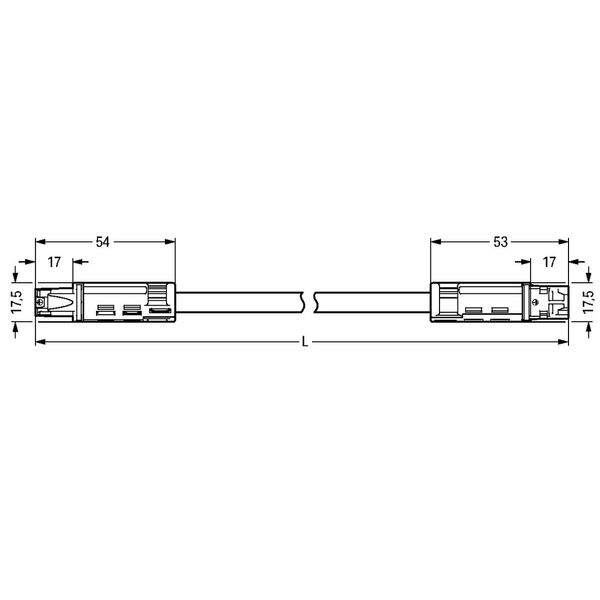 pre-assembled connecting cable Eca Plug/open-ended black image 7