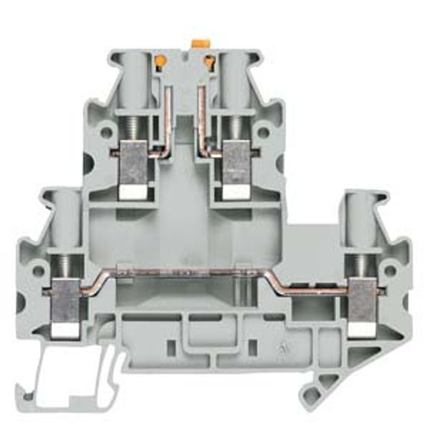 Terminal, screw terminal, two-tier, isolating terminal, gray Terminal block connection technology for various industrial applications image 1