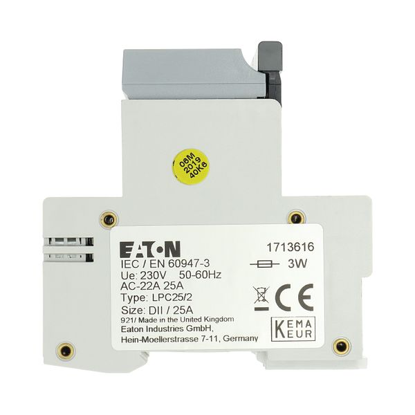 Fuse switch-disconnector, LPC, 25 A, service distribution board mounting, 2 pole, DII image 28