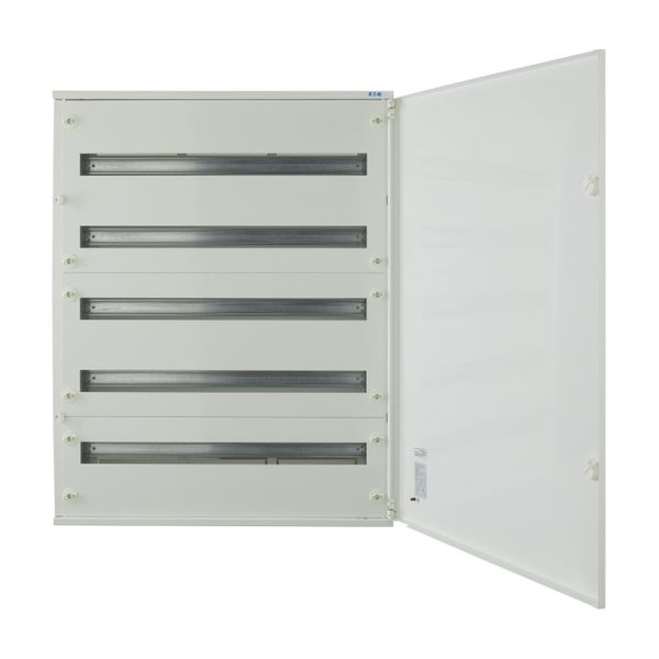 Complete surface-mounted flat distribution board, white, 33 SU per row, 5 rows, type C image 4