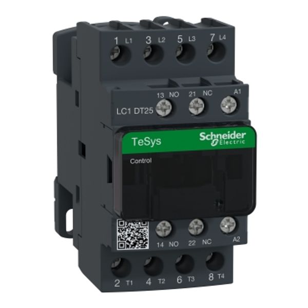 TeSys Deca contactor - 4P(4 NO) - AC-1 - = 440 V 25 A - 24 V AC 50/60 Hz coil image 4