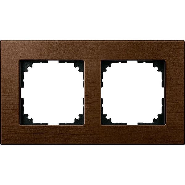 Wooden frame, double, walnut, M-PLAN image 1