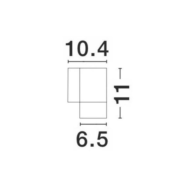 Dark Gray Aluminium Glass Diffuser LED GU10 1x7 Watt 220-240 Volt IP54 Bulb Excluded Light Down D: 6.5 W: 10.4 H: 11 cm image 1