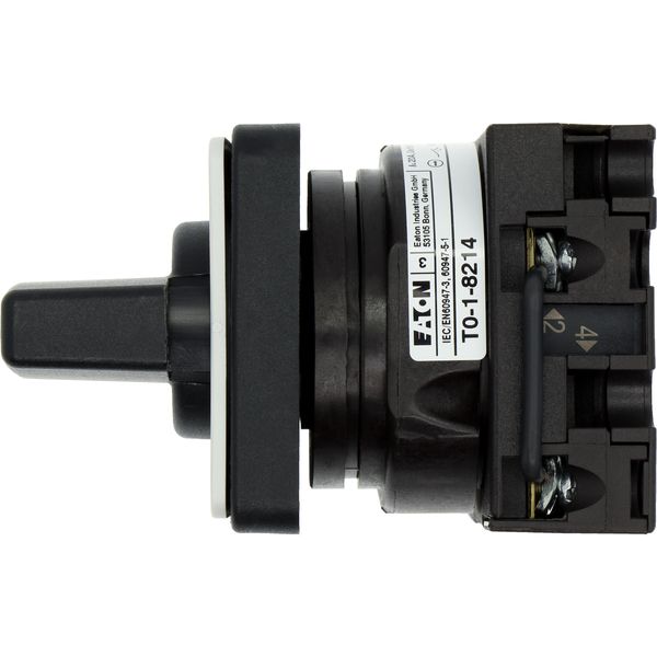 Changeoverswitches, T0, 20 A, flush mounting, 1 contact unit(s), Contacts: 2, 45 °, momentary, With 0 (Off) position, with spring-return from both dir image 11