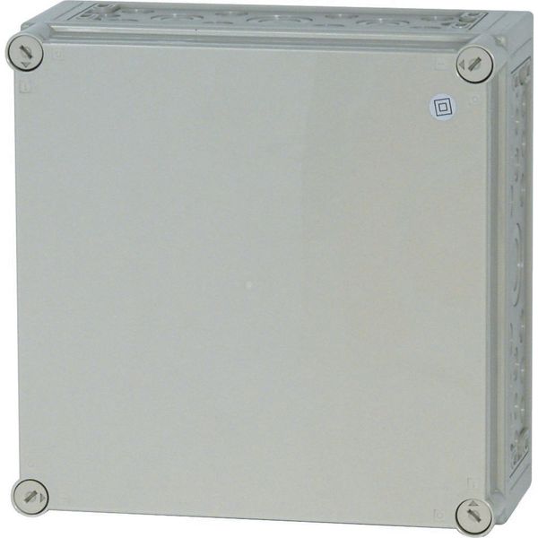Insulated enclosure, +knockouts, RAL7035, HxWxD=375x375x175mm image 2