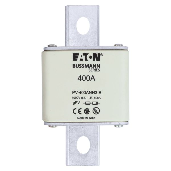 FUSE 400A 1000V DC PV SIZE 3 BOLTED TAG image 29