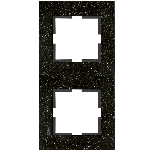 Novella Accessory Corian - Black Quartz Two Gang Frame image 1