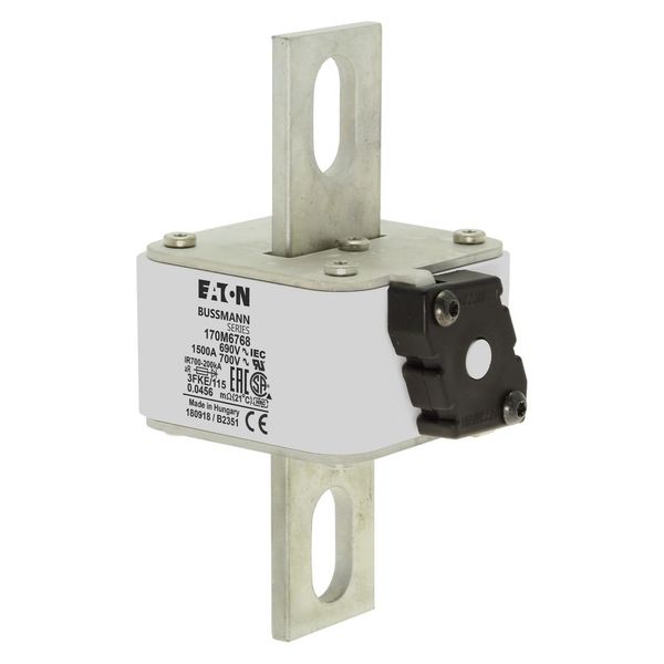 Fuse-link, high speed, 1500 A, AC 690 V, size 3, 76 x 92 x 139 mm, aR, IEC, UL, single indicator image 6