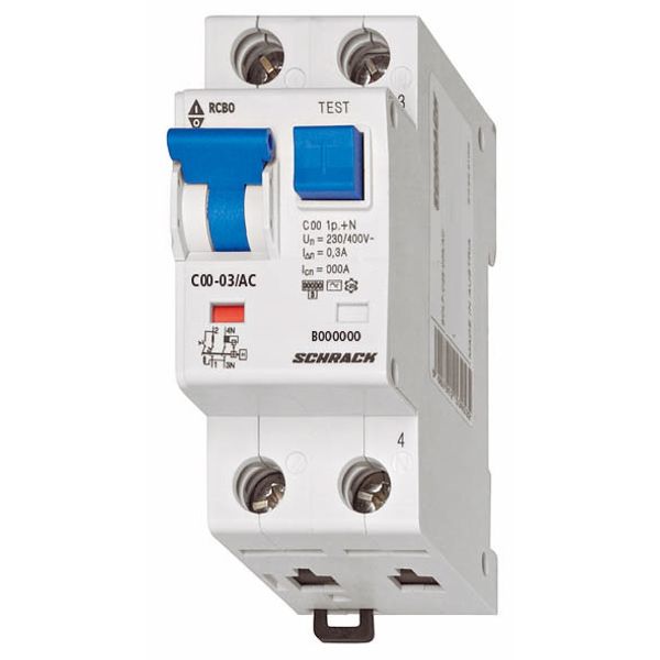 Combined MCB/RCD (RCBO) C, 20A,1+N, 300mA, type AC, 6kA image 1