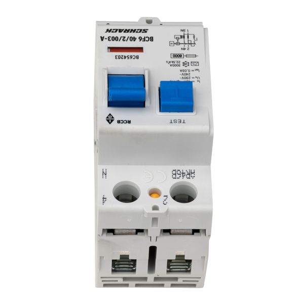 Residual current circuit breaker 40A, 2-p, 30mA,type A,6kA image 1