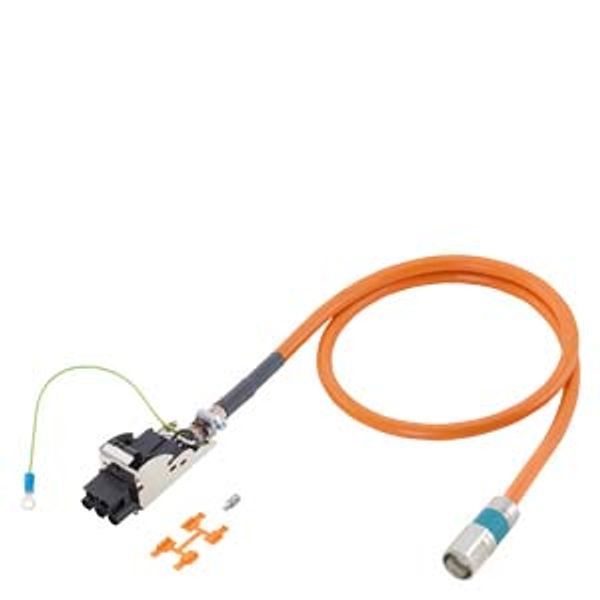 Power cable pre-assembled 4x 1.5+(2x1.5) C C, connector full thread 6FX8002-5DA20-1AJ0 image 1