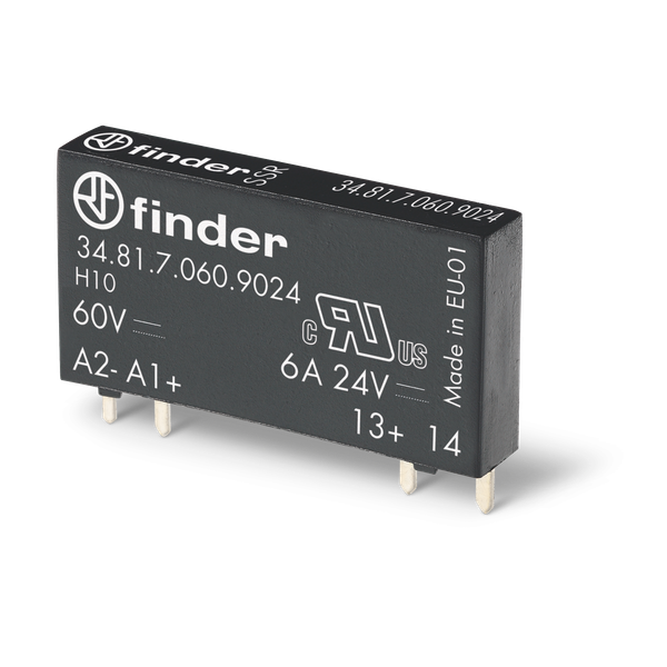 Ultra-Slim PCB relay SSR 1NO 6A/24VDC out. 5VDC/Sensitive (34.81.7.005.9024) image 1