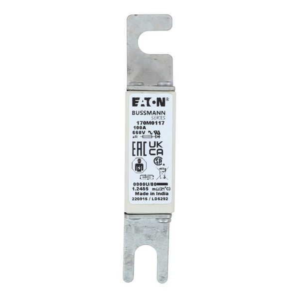 Fuse-link, high speed, 20 A, AC 660 V, size 0000, 18 x 19 x 100 mm, gR, UL, visual indicator image 5