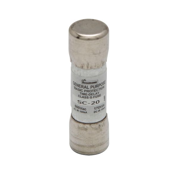 Fuse-link, low voltage, 20 A, AC 600 V, DC 170 V, 35.8 x 10.4 mm, G, UL, CSA, time-delay image 3