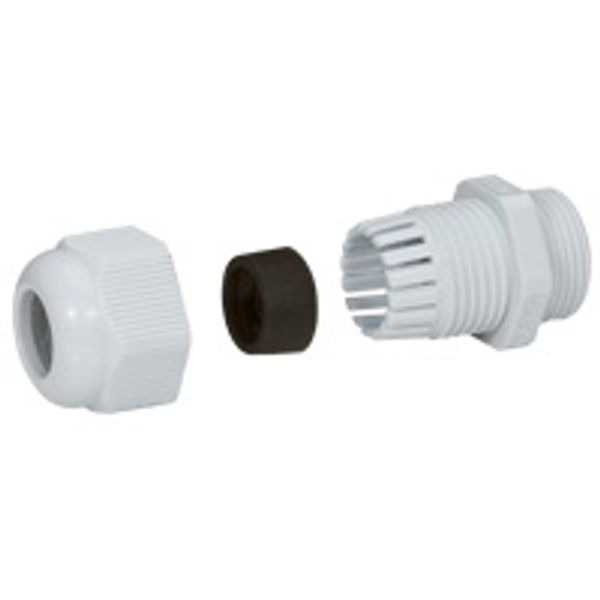 Cable gland plastic - IP 55 - PG 7 - clamping capacity 3.5-6 mm - RAL 7001 image 1