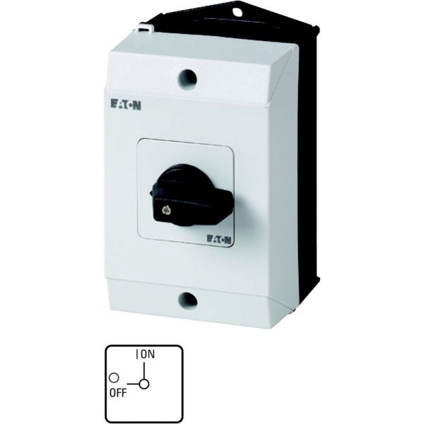 On-Off switch, 3 pole + 1 N/O, 20 A, 90 °, surface mounting image 3
