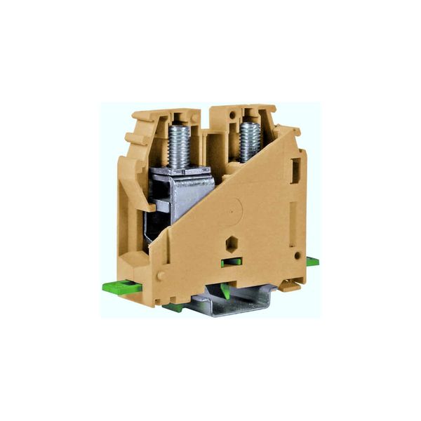 Screw terminal block 70mm2, beige color image 1