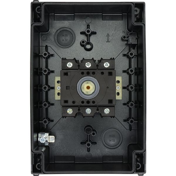 On-Off switch, P3, 63 A, surface mounting, 3 pole, with black thumb grip and front plate image 24