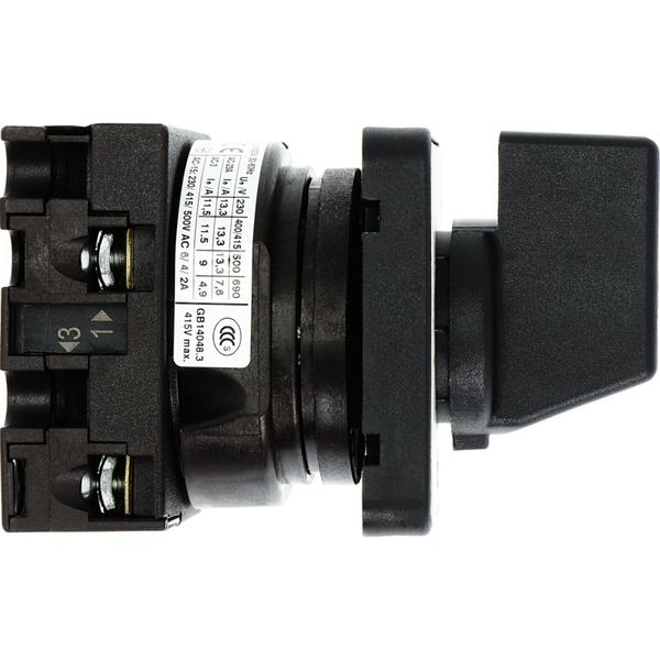 On-Off switch, T0, 20 A, flush mounting, 1 contact unit(s), 2 pole, with black thumb grip and front plate image 18