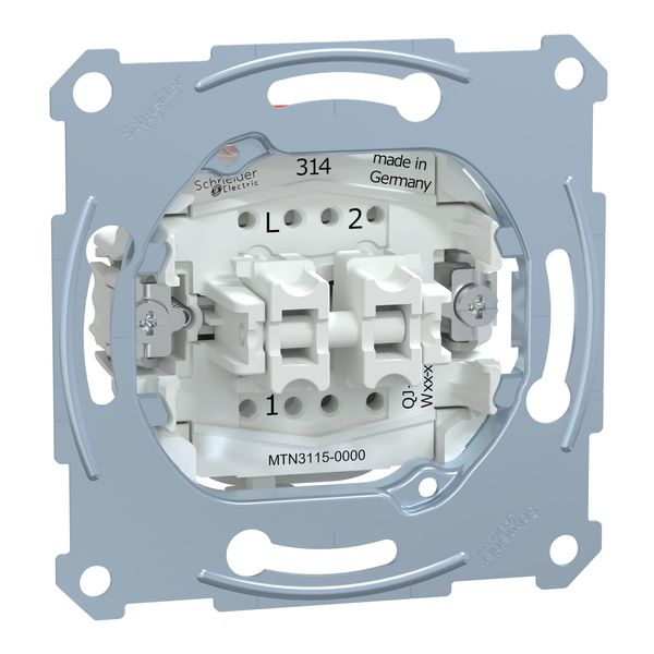 Two-circuit switch insert 1 pole, flush-mounted, 10 AX, AC 250 V, screwl. term. image 2