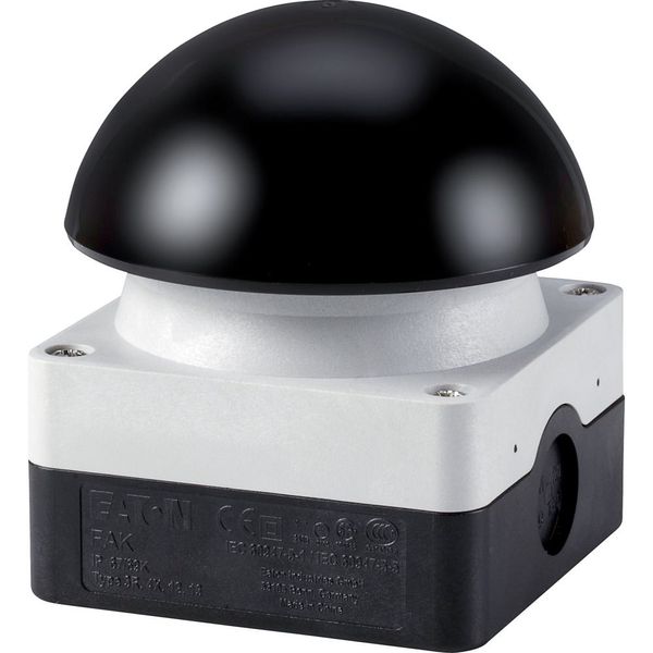 Palm switch, 1N/O+1N/C, mushroom black, surface mounting image 3