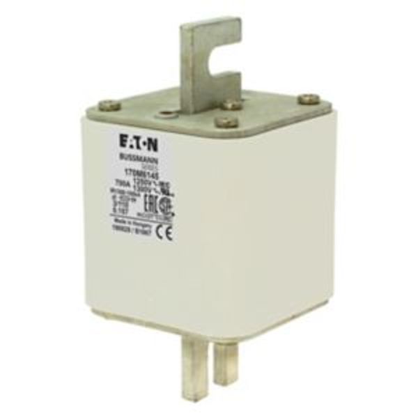 Fuse-link, high speed, 700 A, AC 1250 V, size 3, 76 x 90 x 139 mm, aR, DIN, IEC, single indicator image 4