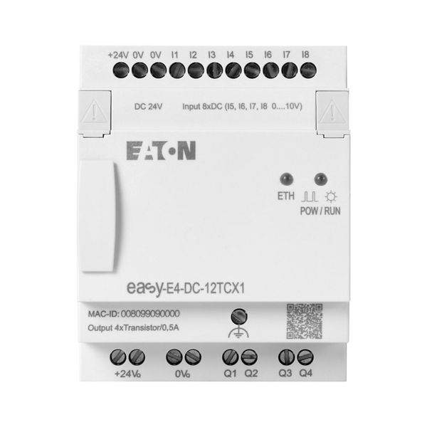 Control relays, easyE4 (expandable, Ethernet), 24 V DC, Inputs Digital: 8, of which can be used as analog: 4, screw terminal image 14