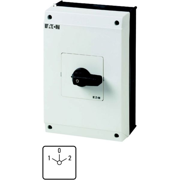 Reversing switches, T5B, 63 A, surface mounting, 3 contact unit(s), Contacts: 5, 60 °, maintained, With 0 (Off) position, 1-0-2, Design number 8401 image 3