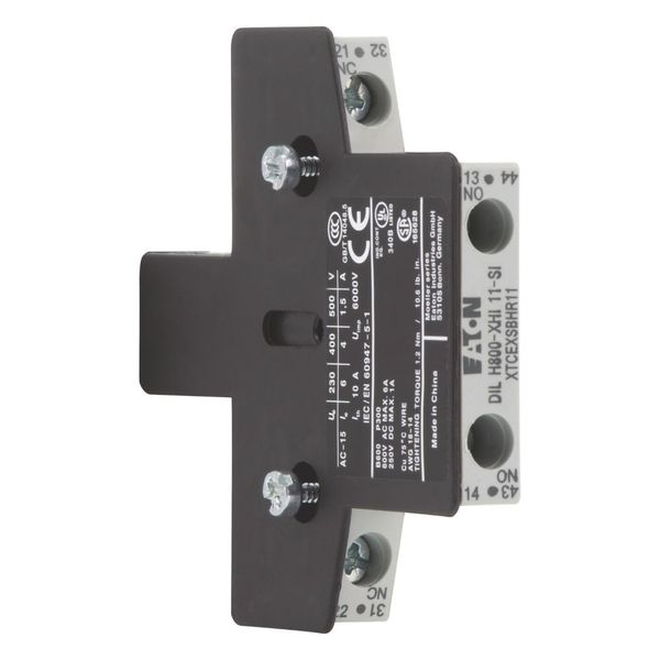 Auxiliary contact module, 2 pole, Ith= 10 A, 1 N/O, 1 NC, Side mounted, Screw terminals, DILH600 - DILH800, -SI image 6