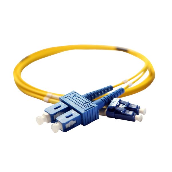 Patch cord fiber optic OS2 singlemode (9/125µm) SC/LC duplex 1 meter image 1