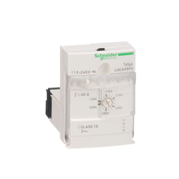 Standard control unit, TeSys Ultra, 1.25-5A, 3P motors, thermal magnetic protection, class 10, coil 110-240V AC/DC image 1