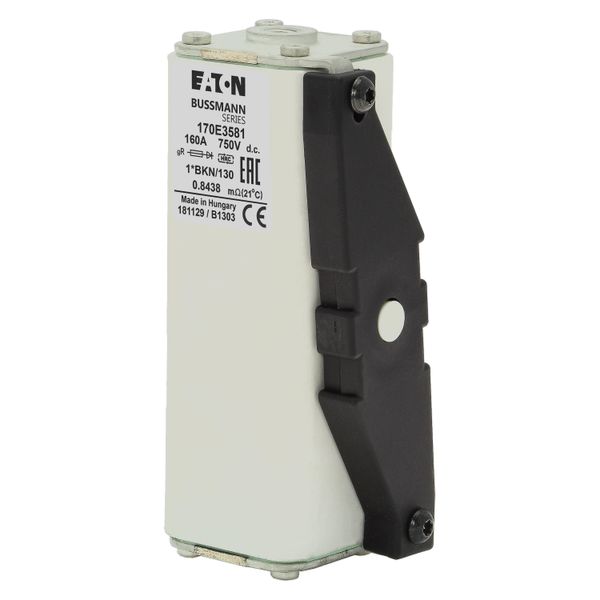 Fuse-link, high speed, 160 A, DC 750 V, compact size 1, gR, IEC, with indicator image 5