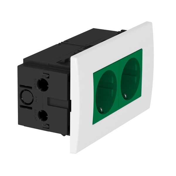 SDE-RW D0GN2 Socket unit for double Modul 45 84x140x59mm image 1