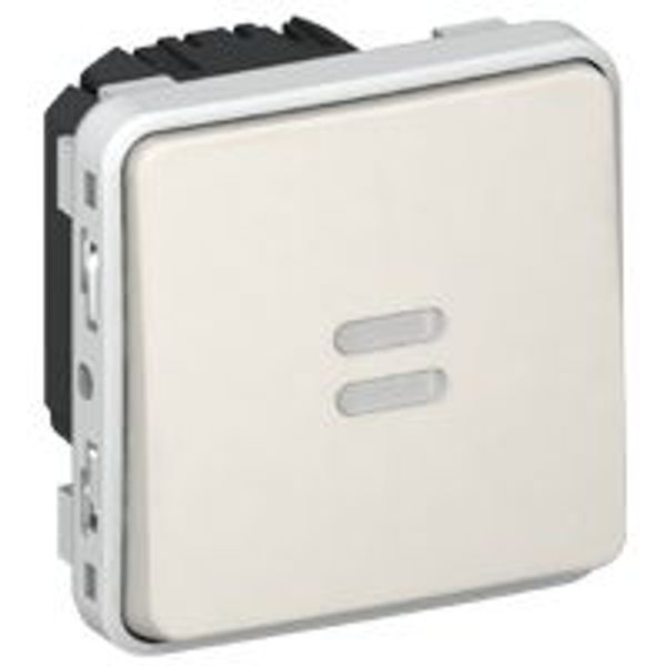 Time lag switch Plexo IP 55 - illuminated electronic - 250 V~ - modular - white image 1