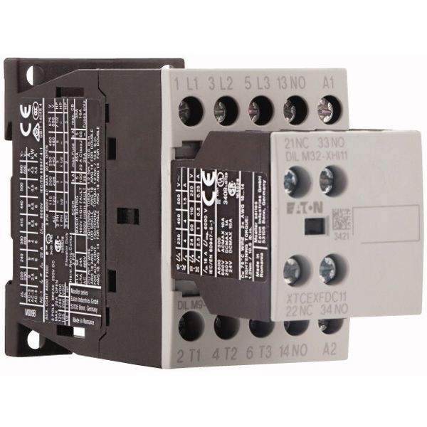 Contactor, 380 V 400 V 4 kW, 2 N/O, 1 NC, 24 V DC, DC operation, Screw terminals image 4