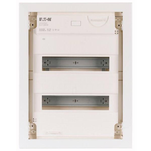 Hollow wall compact distribution board, 2-rows, flush sheet steel door image 2