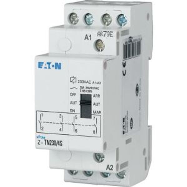 Pre-selection relay, 230VAC/50Hz, 4N/O, 20A, 2HP image 2