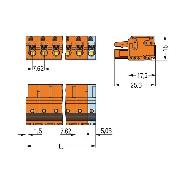 2231-712/026-000 1-conductor female connector; push-button; Push-in CAGE CLAMP® image 3