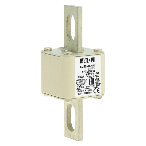 Fuse-link, high speed, 200 A, AC 690 V, size 1, 53 x 69 x 136 mm, aR, IEC, UL image 12