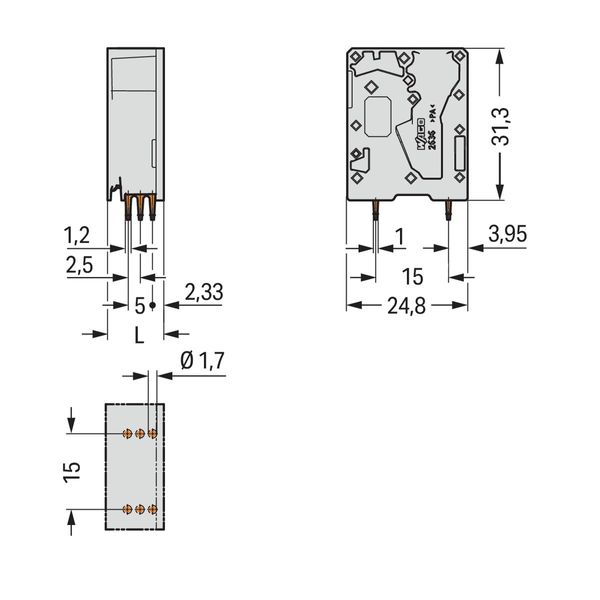 PCB terminal block 16 mm² Pin spacing 10 mm white image 3
