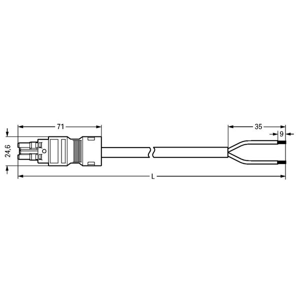 pre-assembled connecting cable Eca Socket/open-ended blue image 7