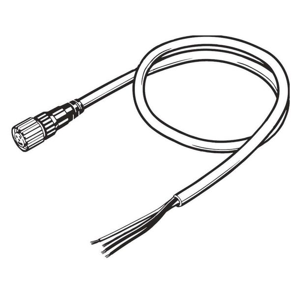 DeviceNet thin cable, straight M12 connector (female) to open ends, 0. DCA10008H image 2